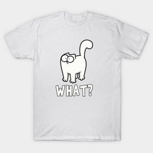 Cute SIMONS Cat What Funny T-Shirt